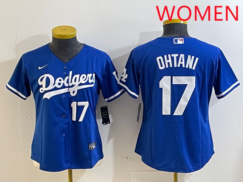 Women Los Angeles Dodgers #17 Ohtani Blue Game 2025 Nike MLB Jersey style 3189->women mlb jersey->Women Jersey
